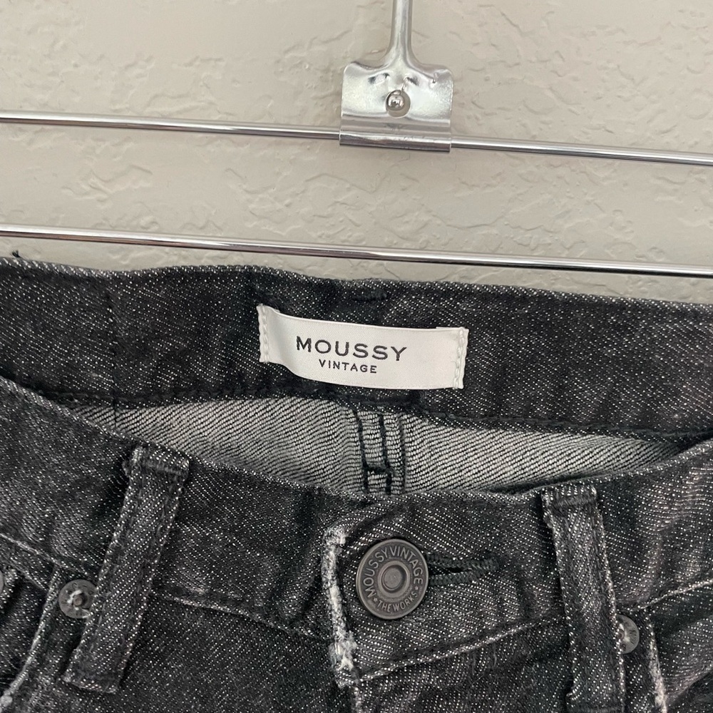 Moussy Vintage Checotah Distressed Skinny Jeans in Black Size 26 - Picture 7 of 13